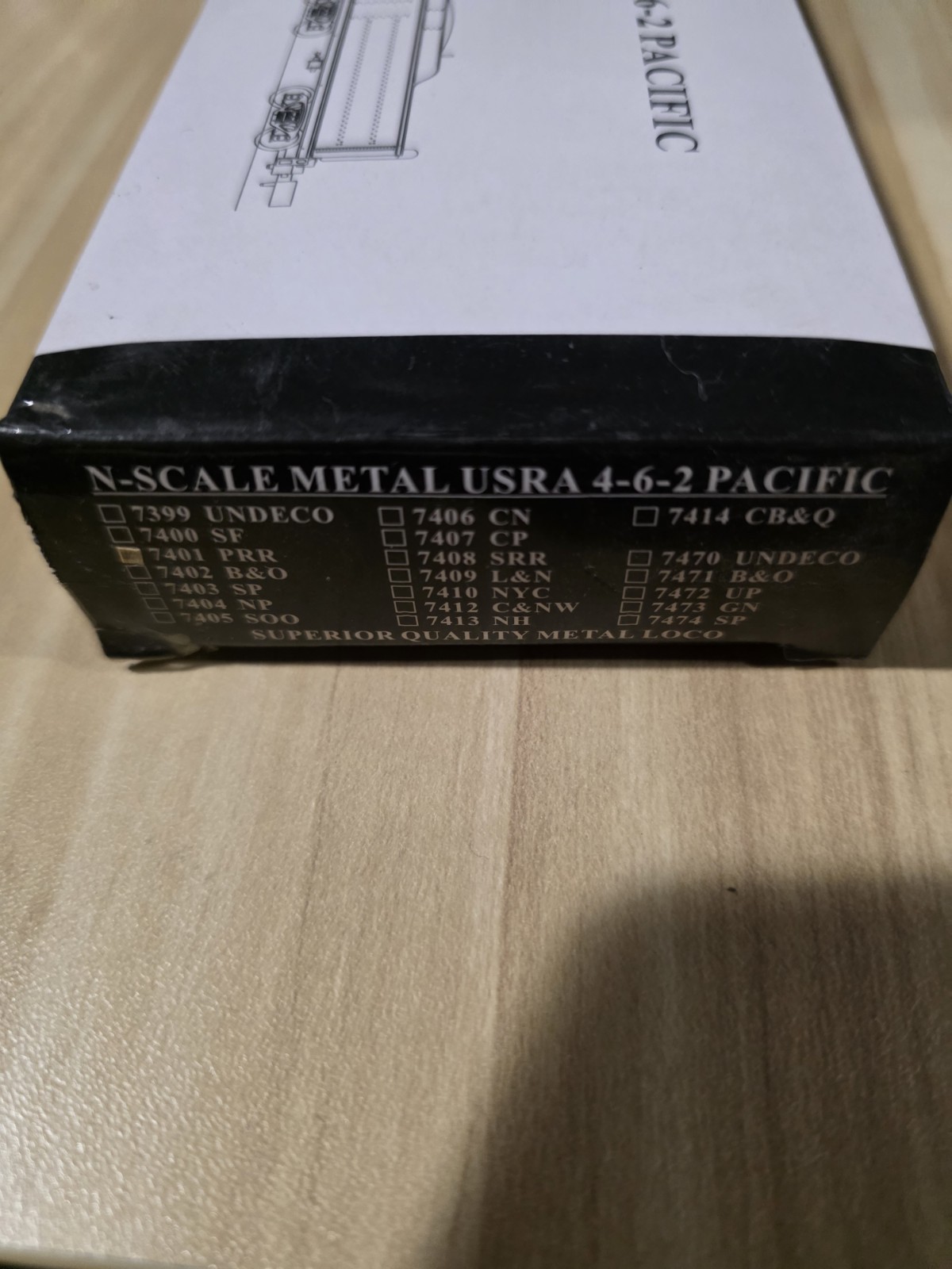 Model Power N Scale Metal USRA 4-6-2 Pacific 7401 PRR 3740