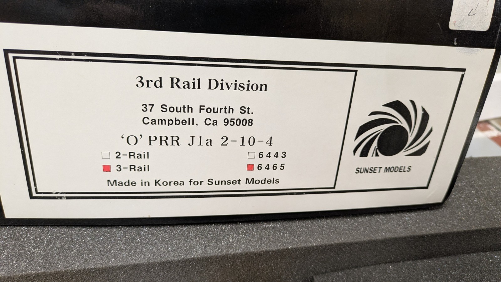 NEW – Sunset Models 3rd Rail O Scale 3 Rail PRR J1a 2-10-4 Steam Locomotive
