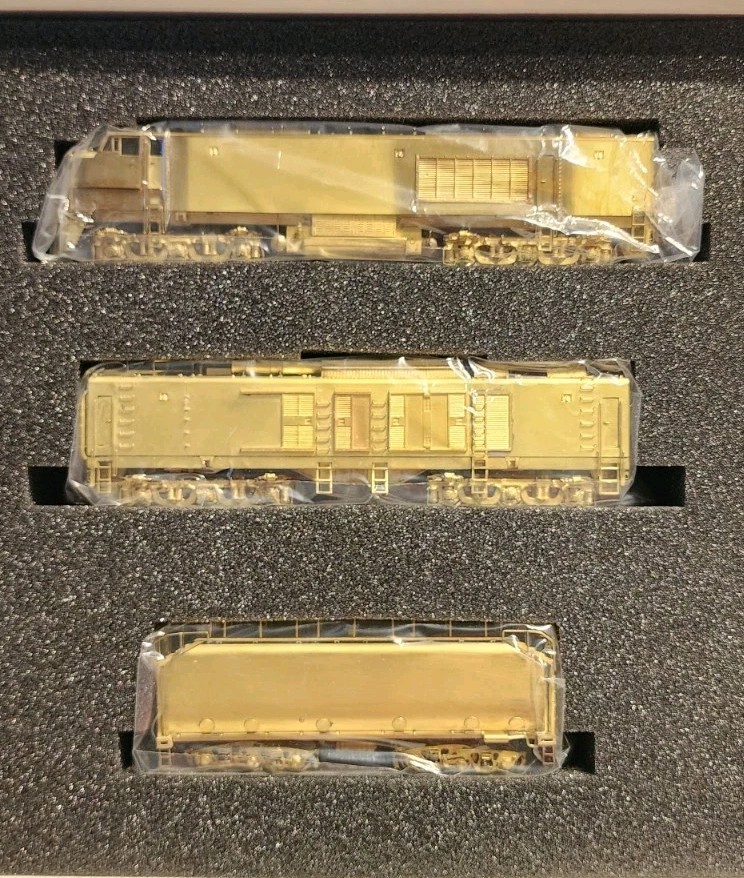 Alco Models HO Scale Brass Gas Turbine Set 3 Units Undecorated