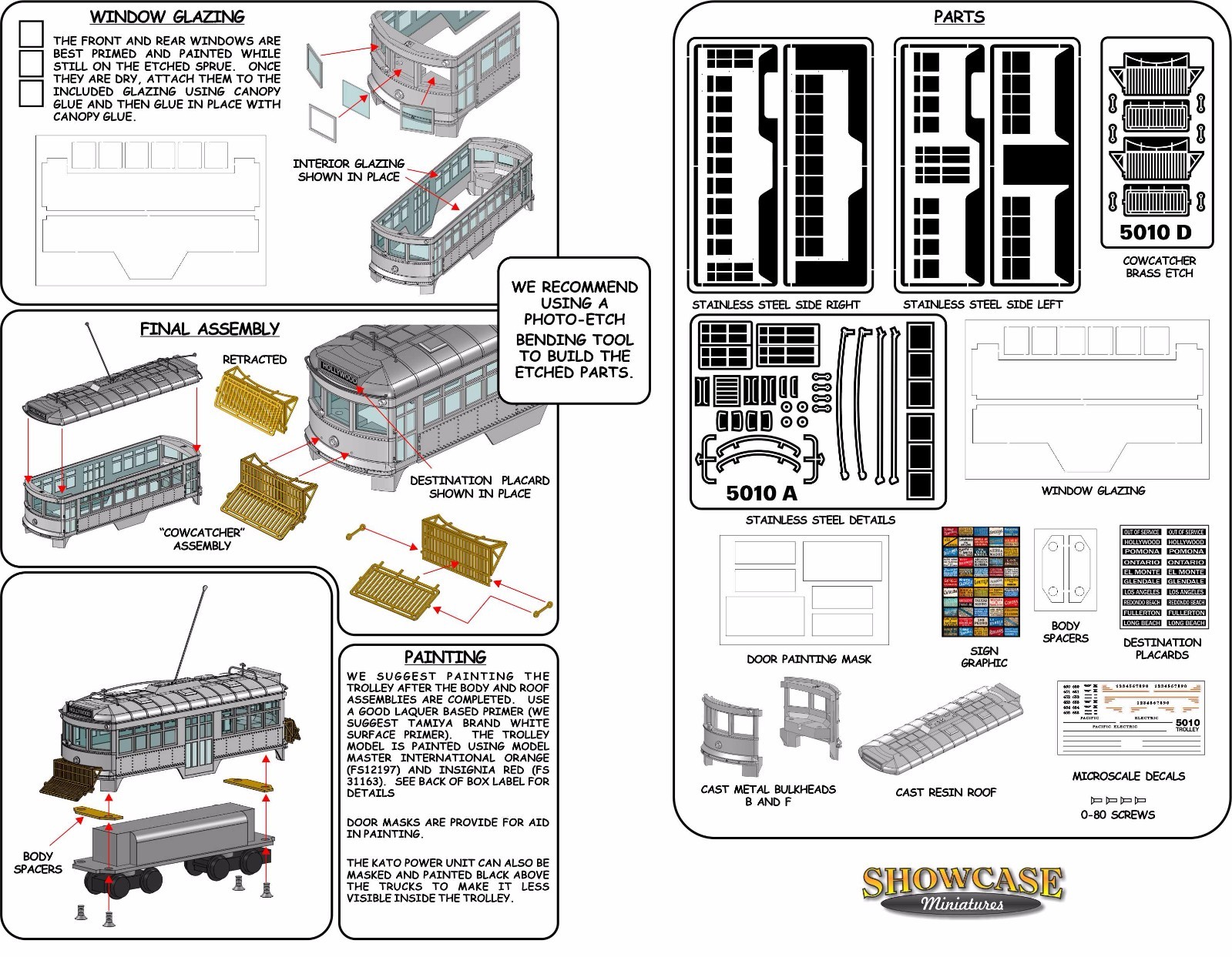 N Scale Pacific Electric “The Hollywood Car” Kit by Showcase Miniatures (5010)