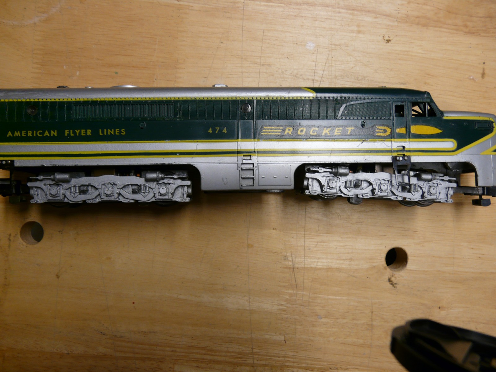 S GAUGE AMERICAN FLYER #474-475 ROCKET PASSENGER SET FOUR CARS A1A