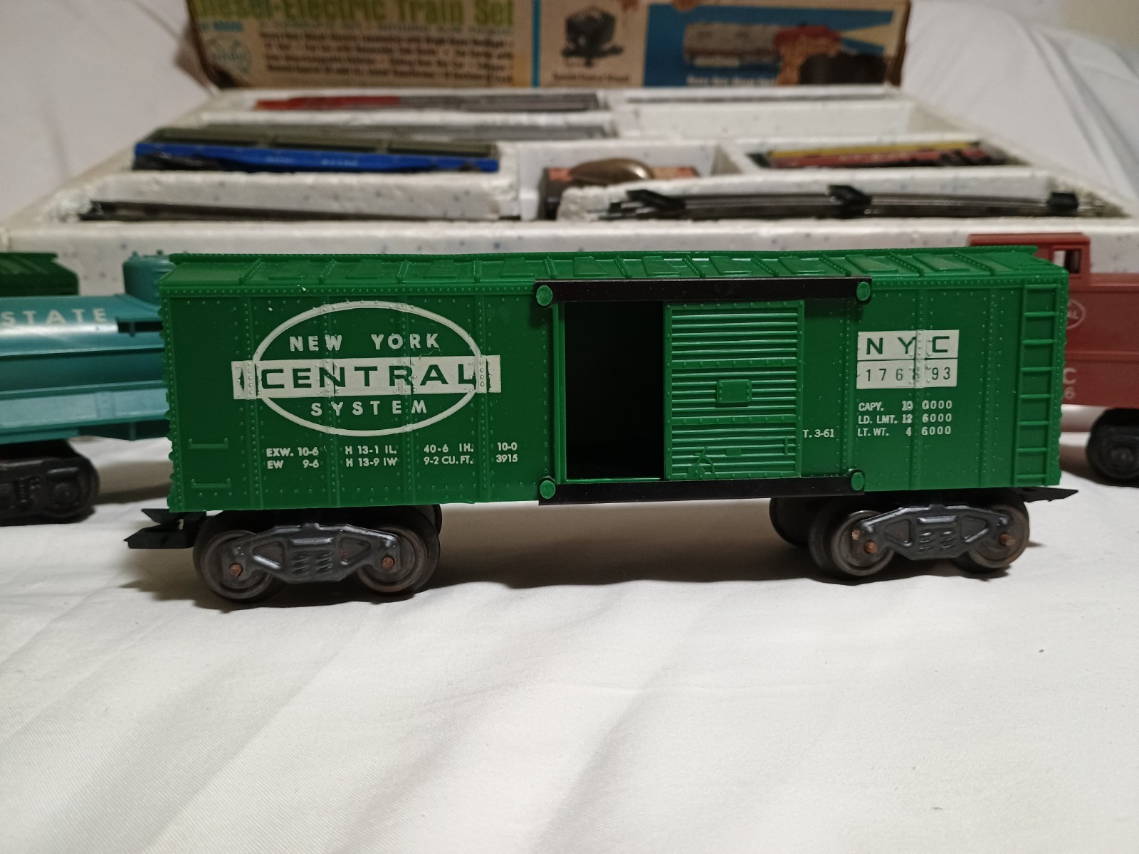 1959 Marx Diesel Electric Train Set Santa Fe🏵 41831 Remote Control 50w + Extras