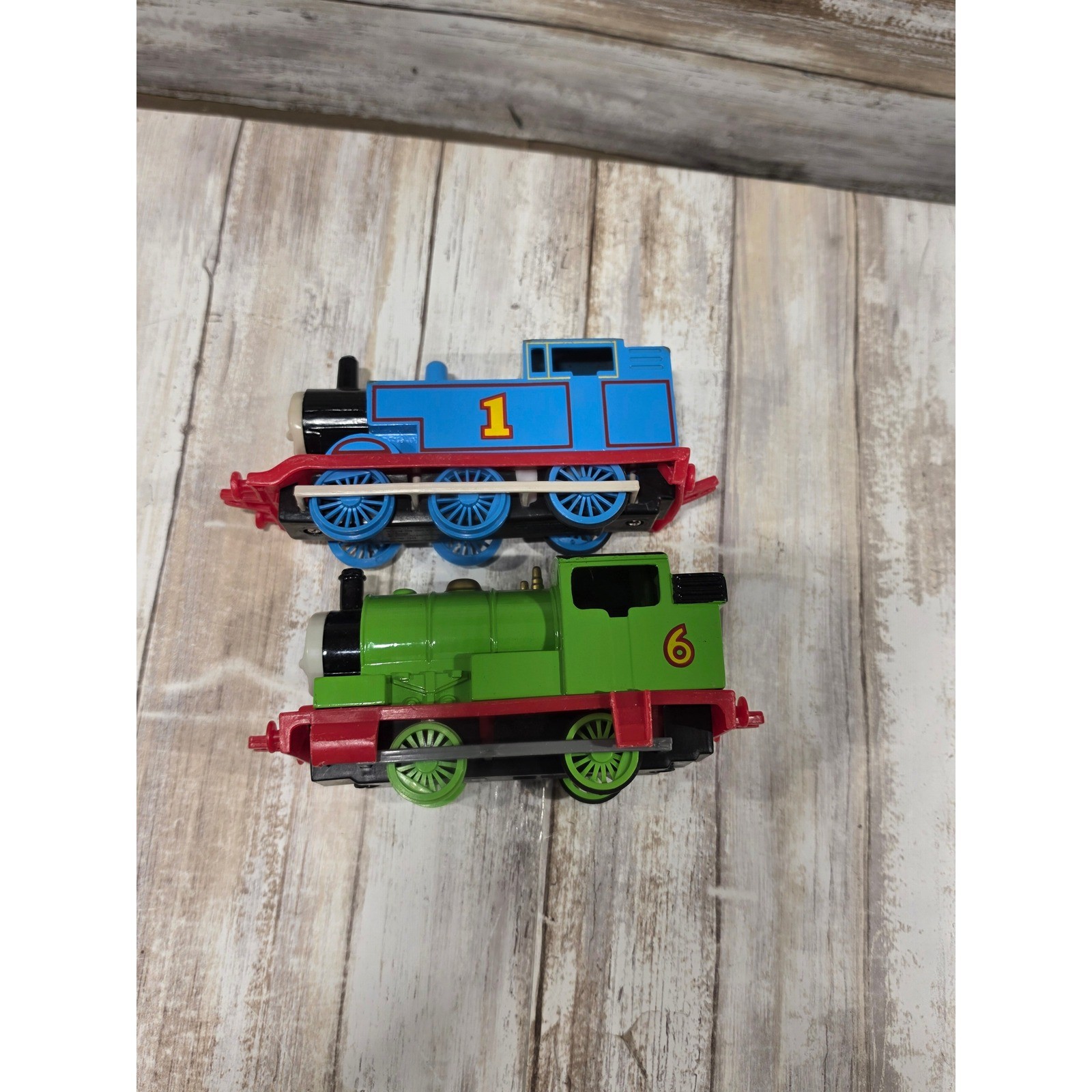 Vintage Thomas & Percy ERTL Toy Trains Blue Green 1990s Set READ