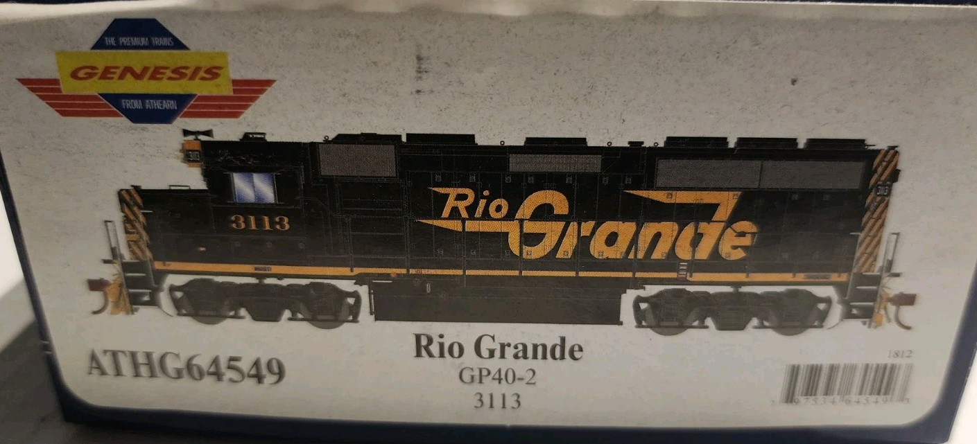 Athearn Genesis HO Scale GP40-2 Diesel Rio Grande #3113