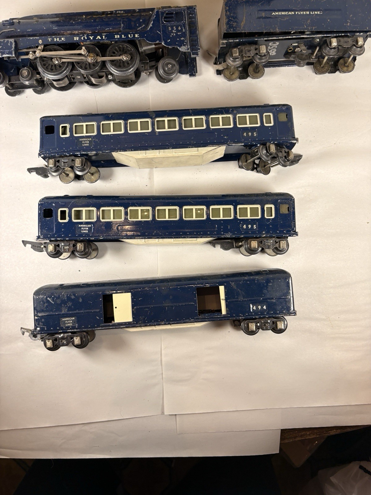 American Flyer Prewar O Gauge 3/16” Royal Blue Passenger Set! Project!