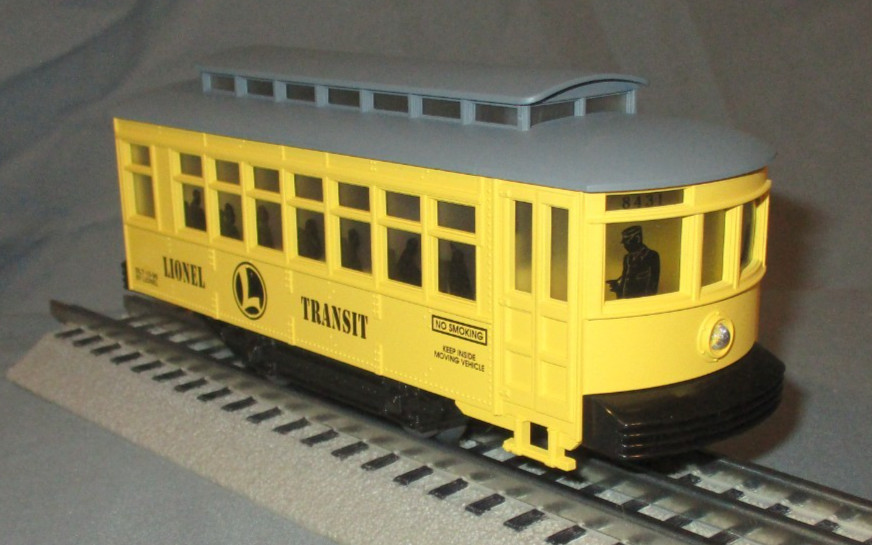 Lionel 18431 Yellow Lionel Transit “Bump-N-Go” Trolley Car O/027 ga 1996-97