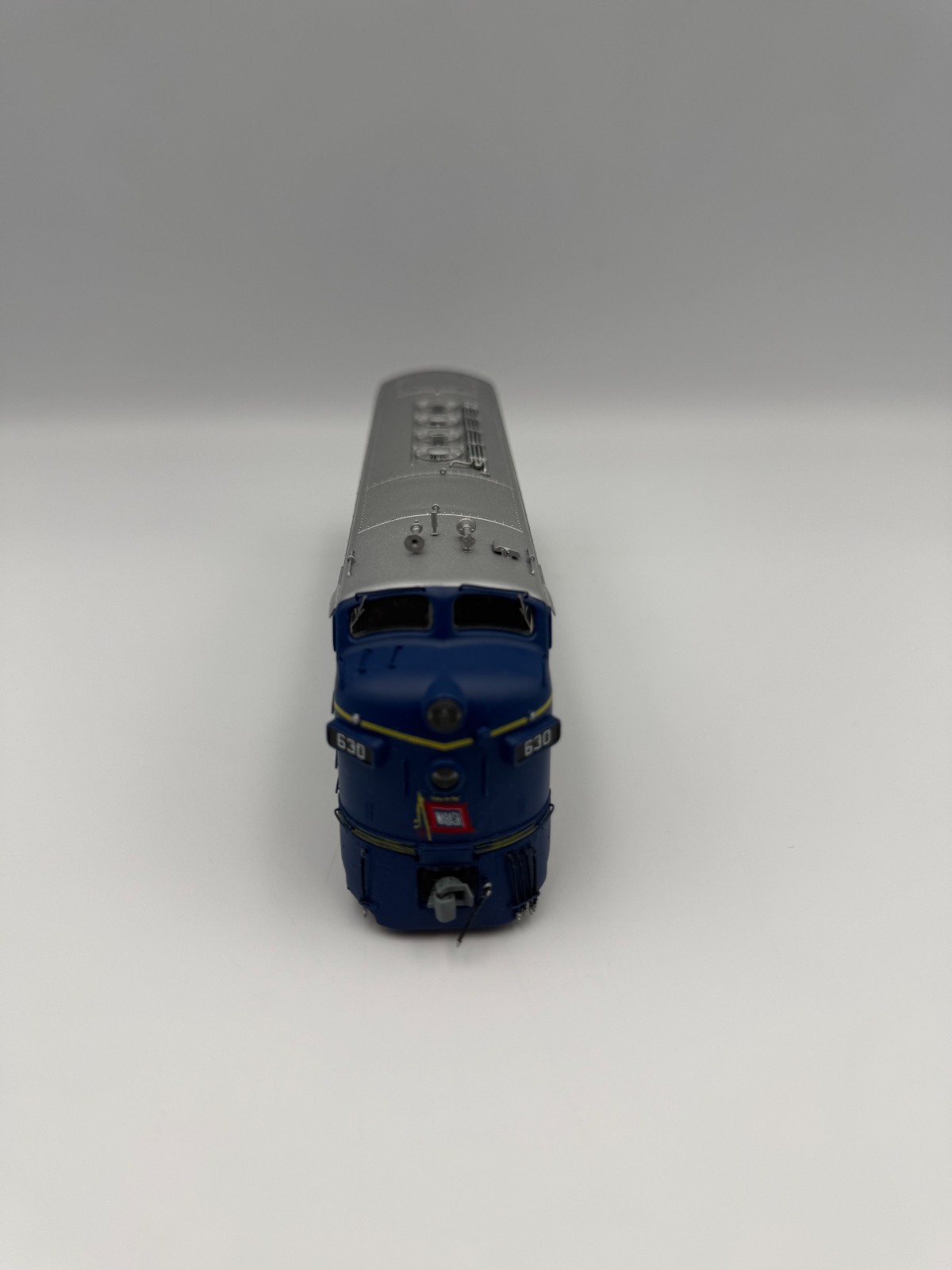 HO Stewart/Kato F7Am. Dual Headlight. Custom Finished as Wabash #630. IOB.