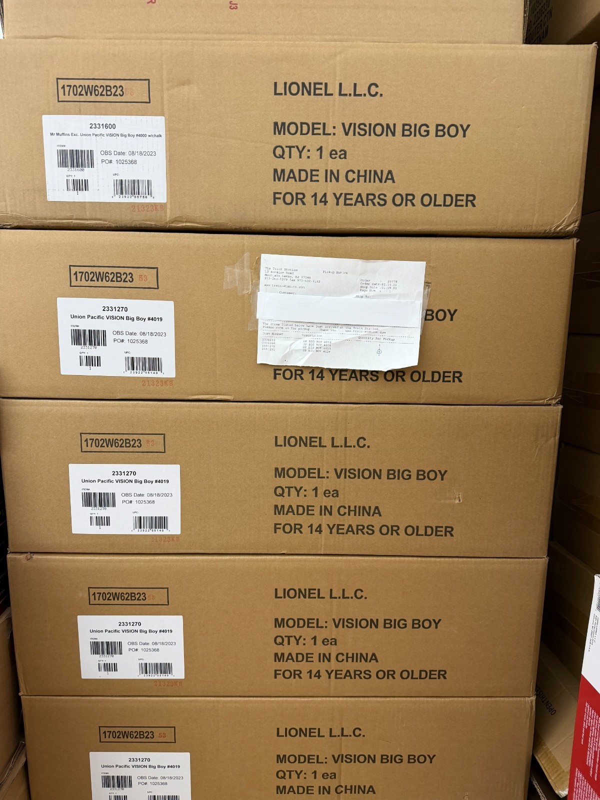Lionel VISION LINE Union Pacific Big Boy #4019 – 2331270