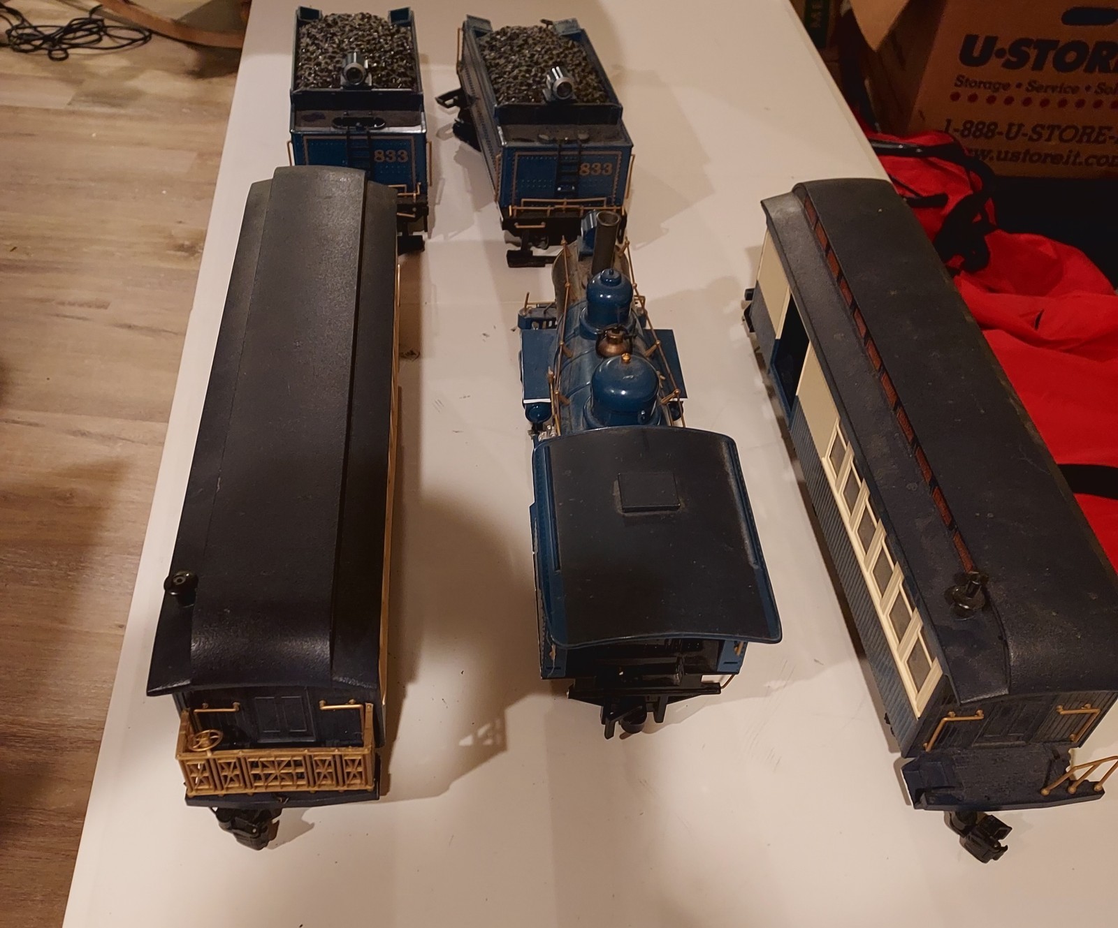 Bachman G Scale Blue Comet Train And Parts For Restoration Or Parts As Is