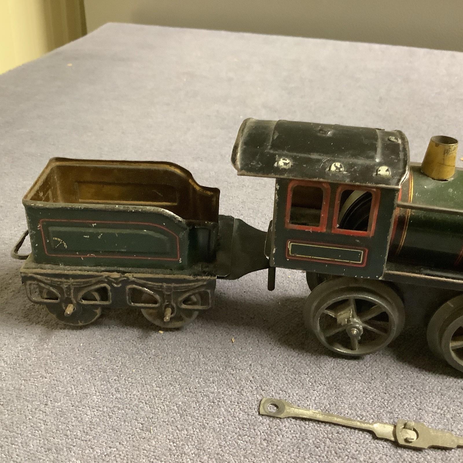 Vintage Karl Bub Clockwork Locomotive And Tender O Gauge Used Tested