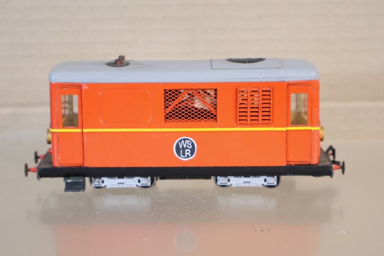 KIT SCRATCH BUILT O-16.5 NARROW GAUGE WSLR ORANGE DIESEL LOCOMOTIVE om