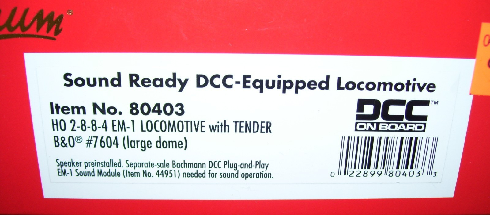 Spectrum HO B&O 2-8-8-4 EM-1 Locomotive #7604, Sound Ready & DCC-Equipped, LNIB