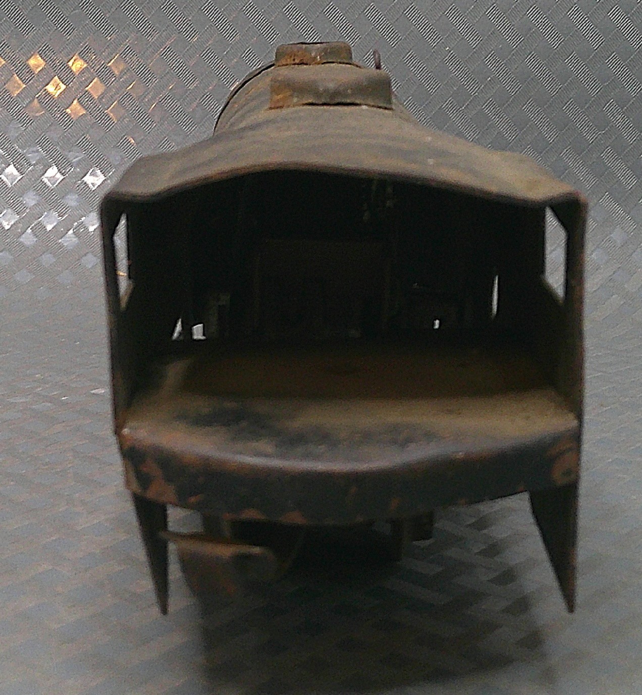 Vintage 1940s Pressed Steel Marx Steam Engine Locomotive Train Metal Black USA