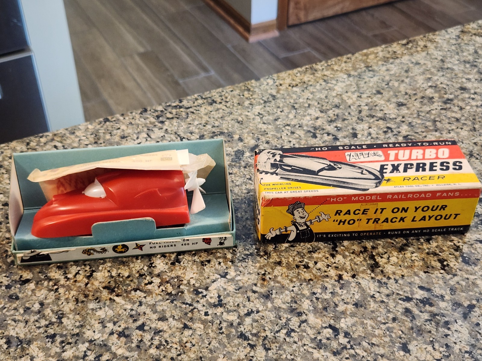 Vintage Rare HO 1957 Atlas Athearn Turbo Express Rails Racer w/ original Box