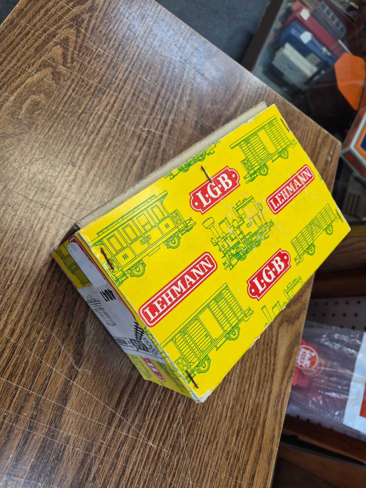 LGB 4047 WINE BARREL KEG CAR G PRE OWNED EARLY YELLOW BOX G SCALE 1:22.5