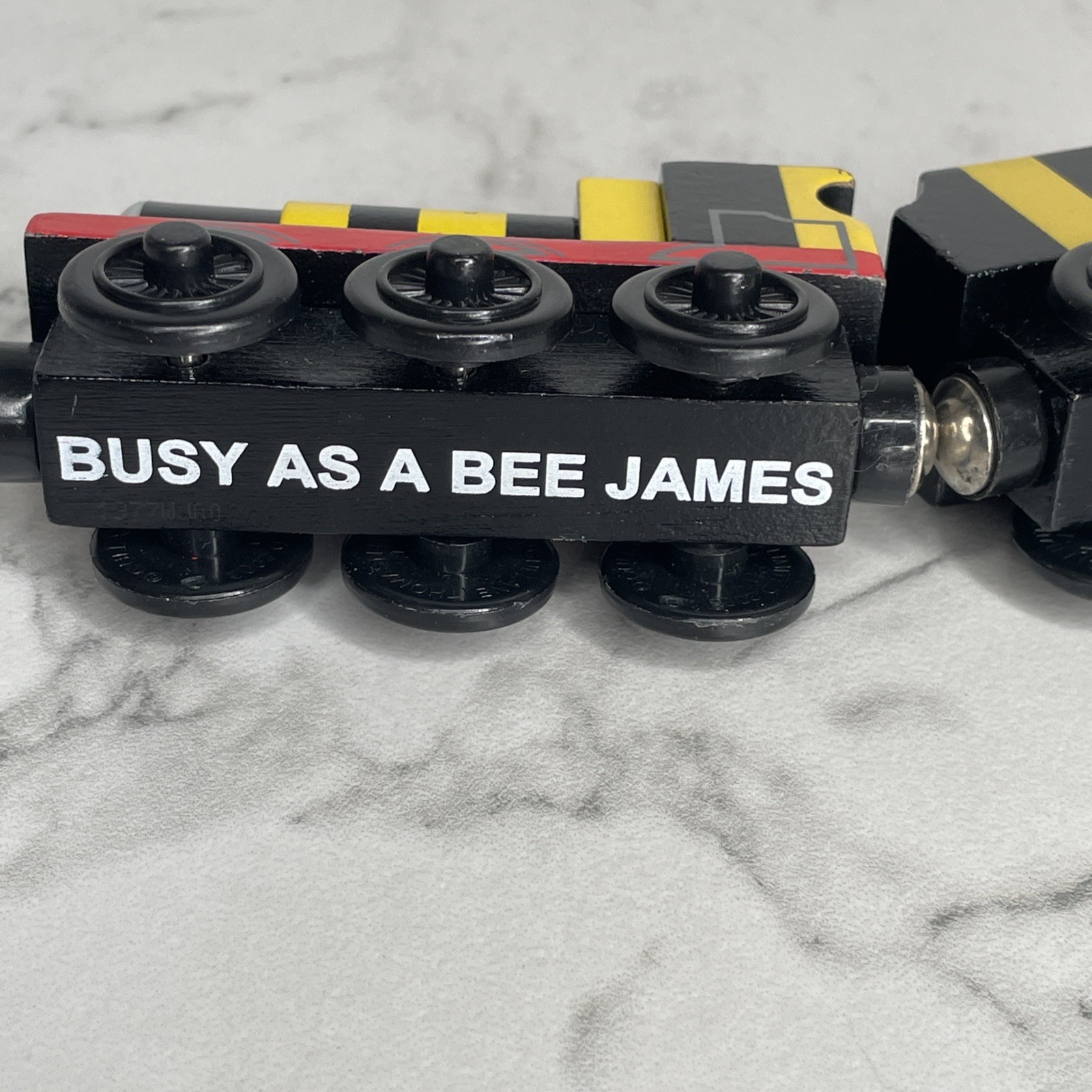 Thomas & Friends Wooden Railway Train Tank Busy as a Bee James Engine w/ Tender