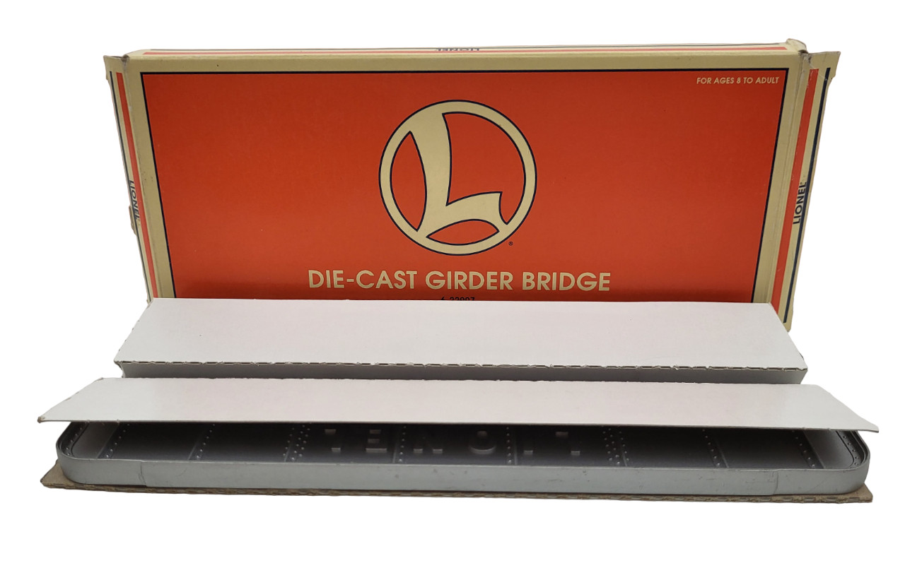 Lionel Train Girder Bridge Gray Metal Die-cast Original Box O Gauge 6-22907