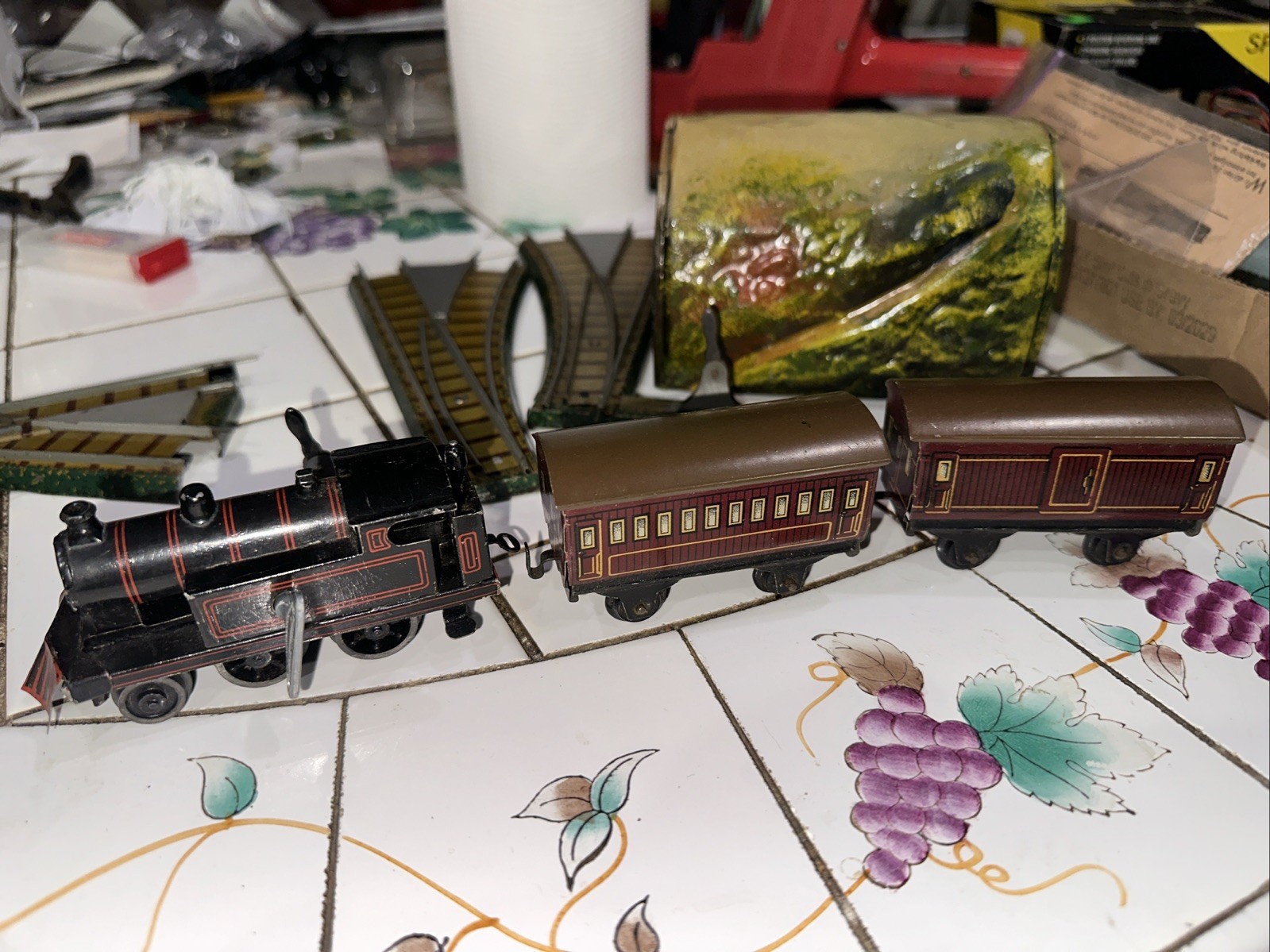 Bing OO Gauge Table Top Railway Steam Locomotive Wind Up Prewar Set 1930