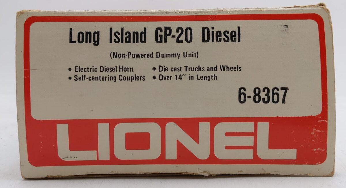Lionel 6-8360 O Gauge Long Island GP20 Diesel Locomotive #8360 EX/Box