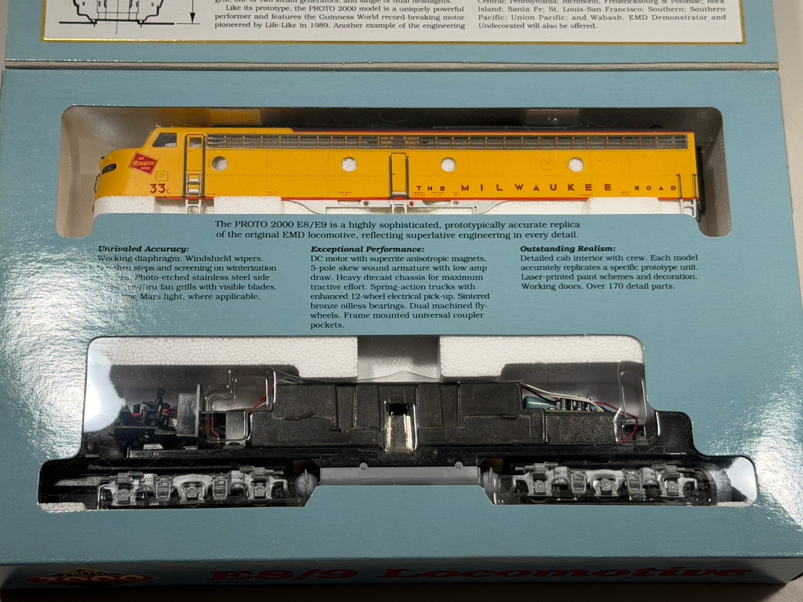 NOS Proto 2000 E8/9 Milwaukee Road 33C HO Unopened Original Model 8700 NIB