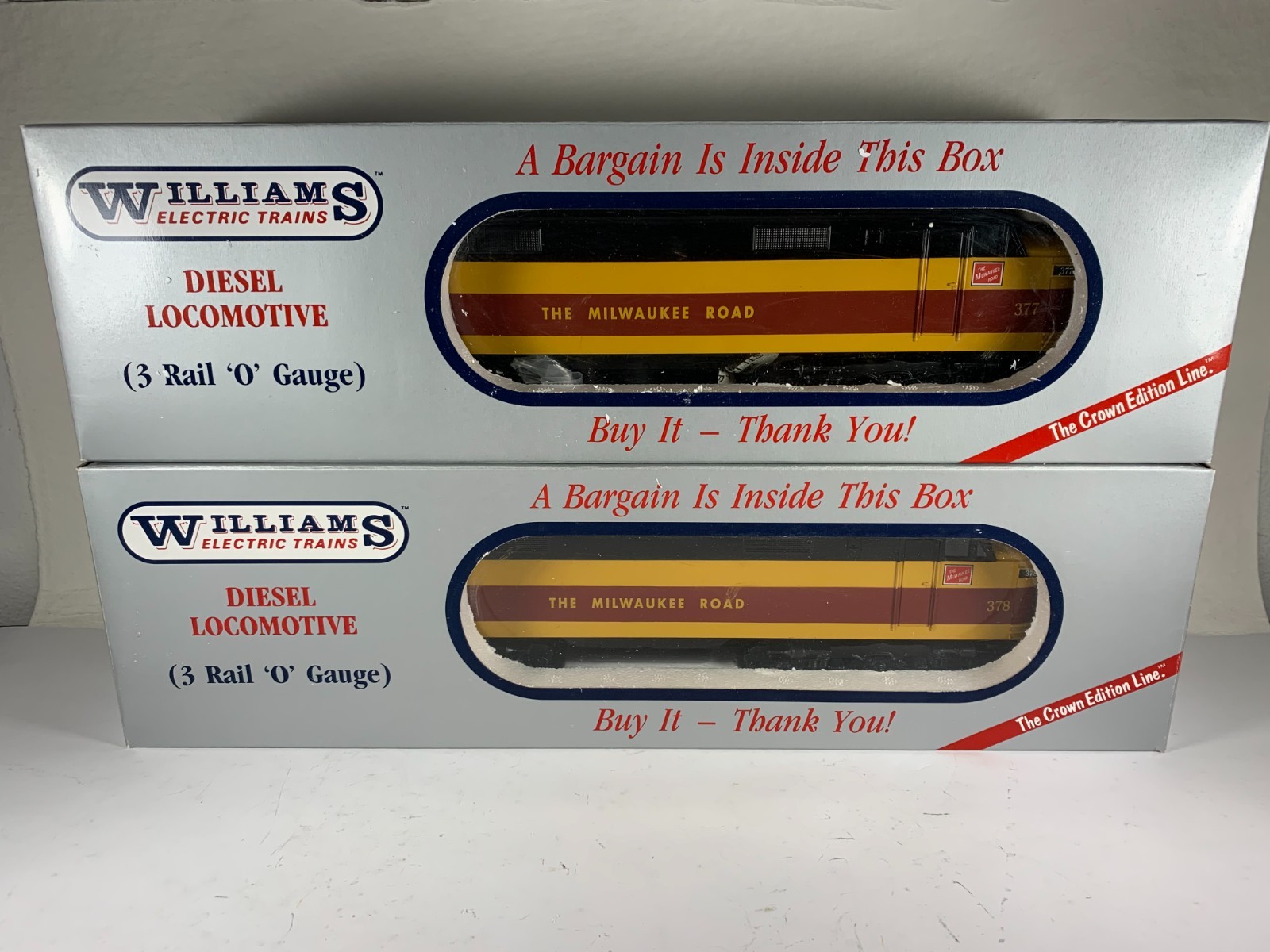 WILLIAMS ‘O’, MILWAUKEE ROAD EP-5 LOCOMOTIVE PAIR (POWERED & DUMMY), OBs