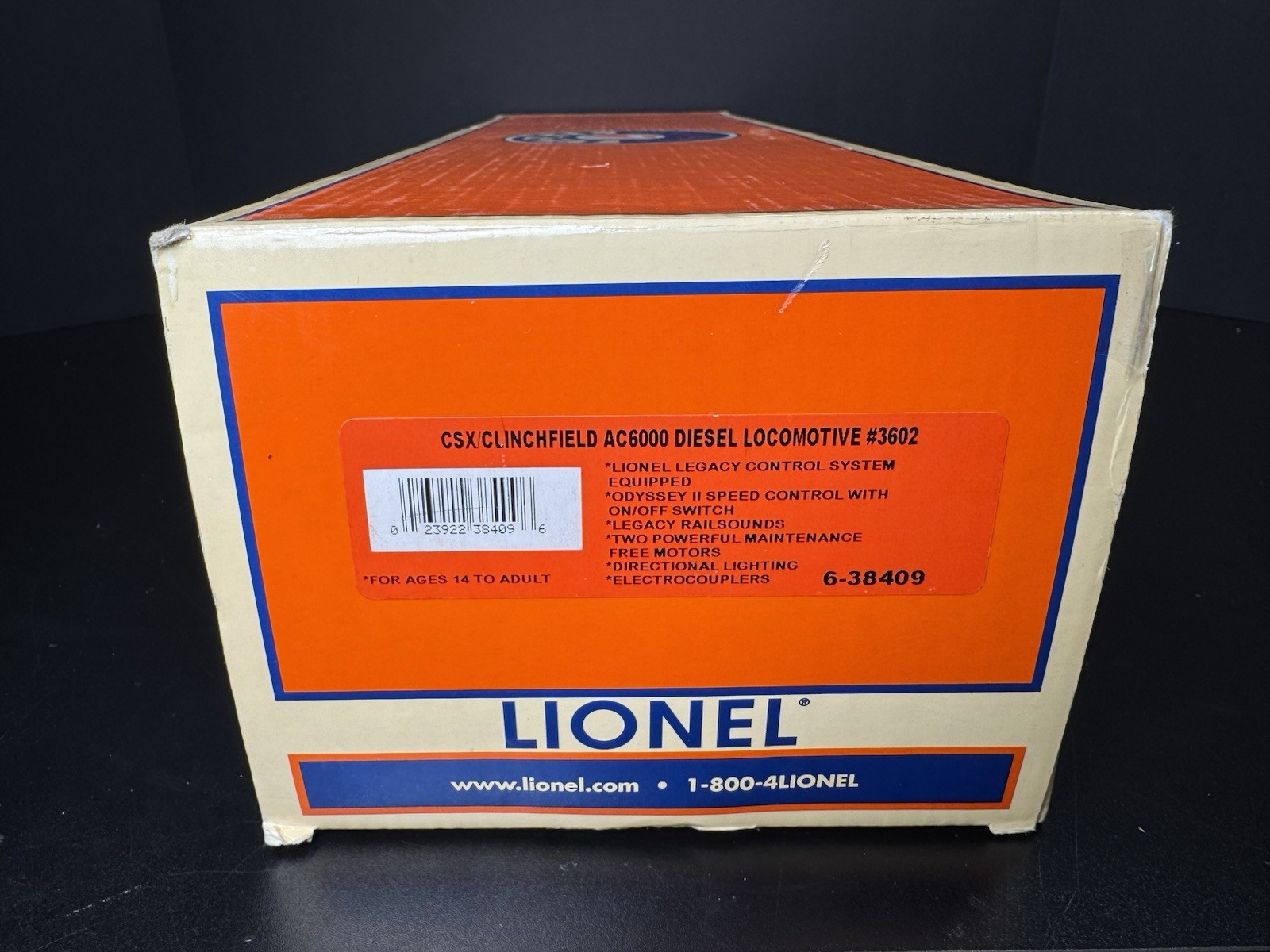Lionel LEGACY 6-38409 CSX heritage Clinchfield AC6000 diesel engine #3602 EX
