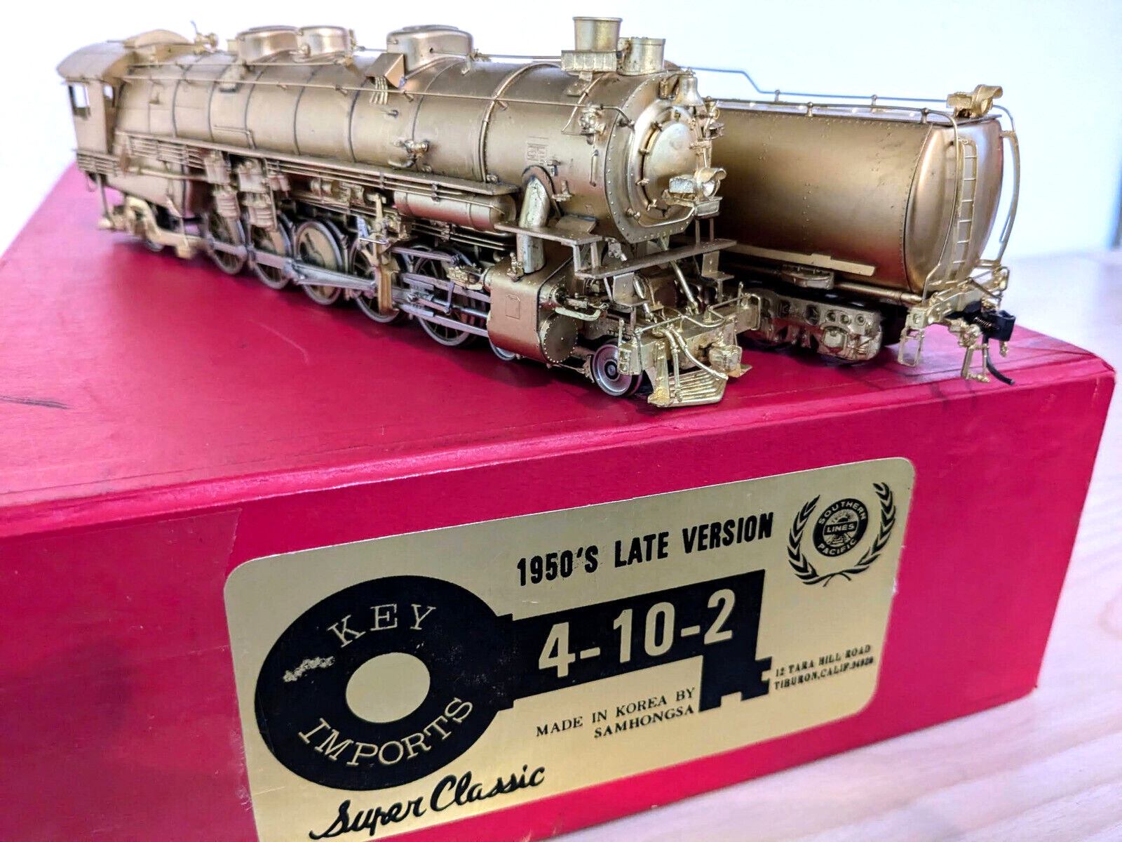 *1 OF ONLY 35! KEY “SUPER CLASSIC” BRASS SP 4-10-2 1950’s LATE VERSION HO *LNIB!