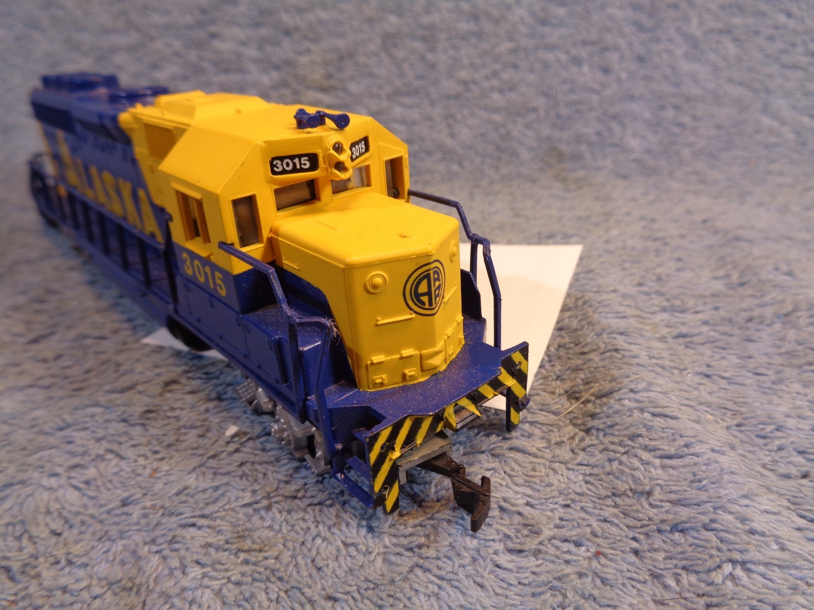 Vtg ALASKA RR ARR BACHMANN HO Model Train # 3015 Locomotive Lot Blue & Yellow
