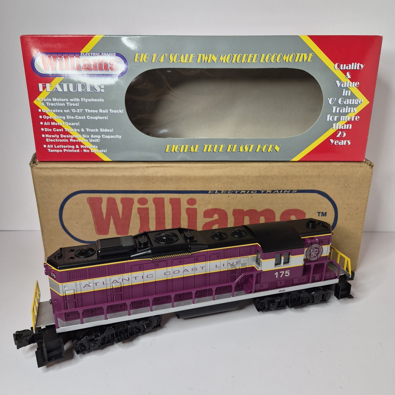 Williams O Gauge GP9 Atlantic Coast Line Locomotive Powered #175 ACL