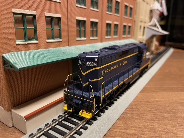 910-10493 Chesapeake & Ohio GP9 #5924 in Standard DC with detail parts added.