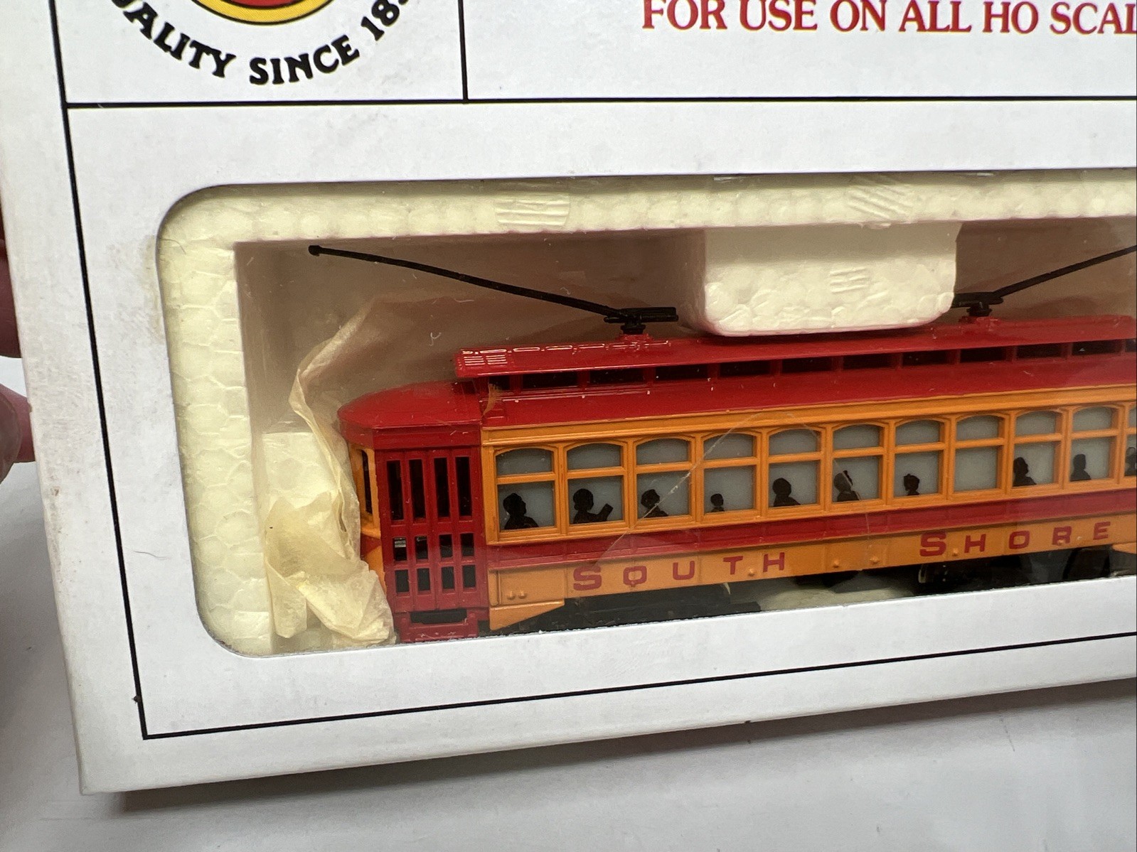 BACHMANN 1312 South Shore Line Brill Trolley w Lights HO Scale NIB Free Ship