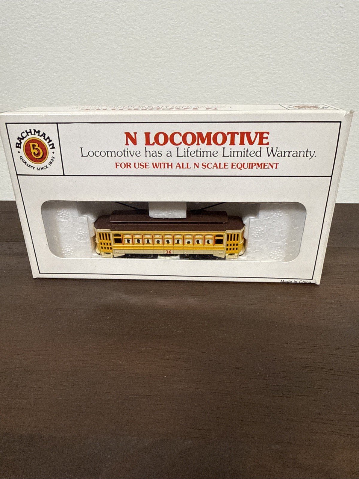 Bachmann 61098 N Scale Yellow Brill Market Street Trolley #36 LN/Box