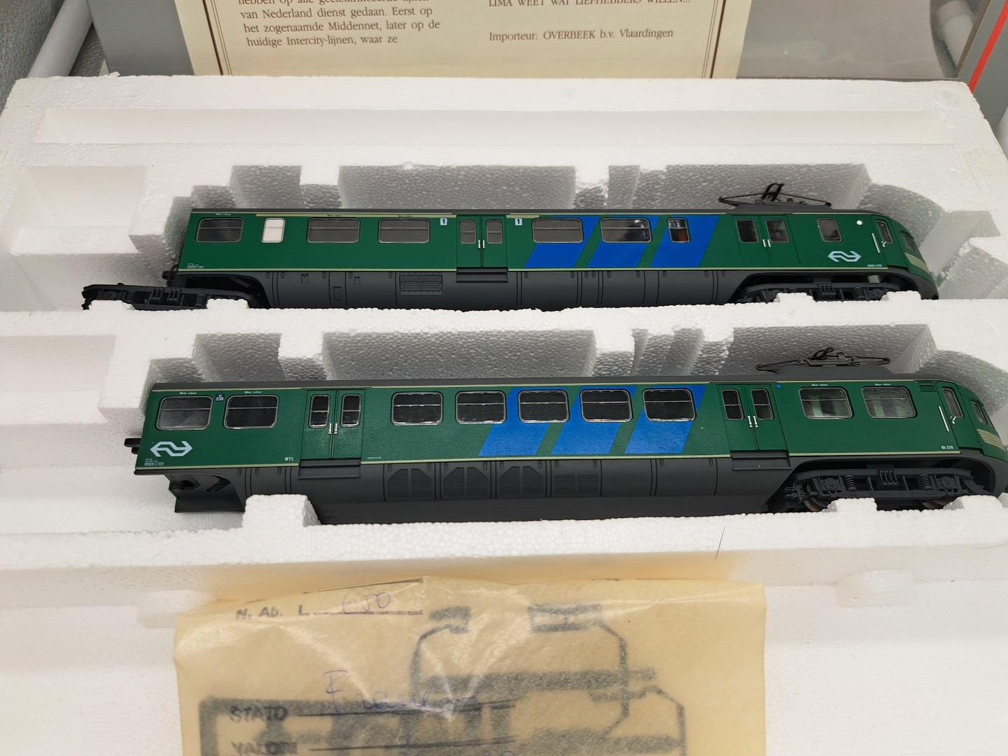 LIMA 149734 MAT 46 Olive Green Livery Red Stripes, Light Gray Roof And Frame