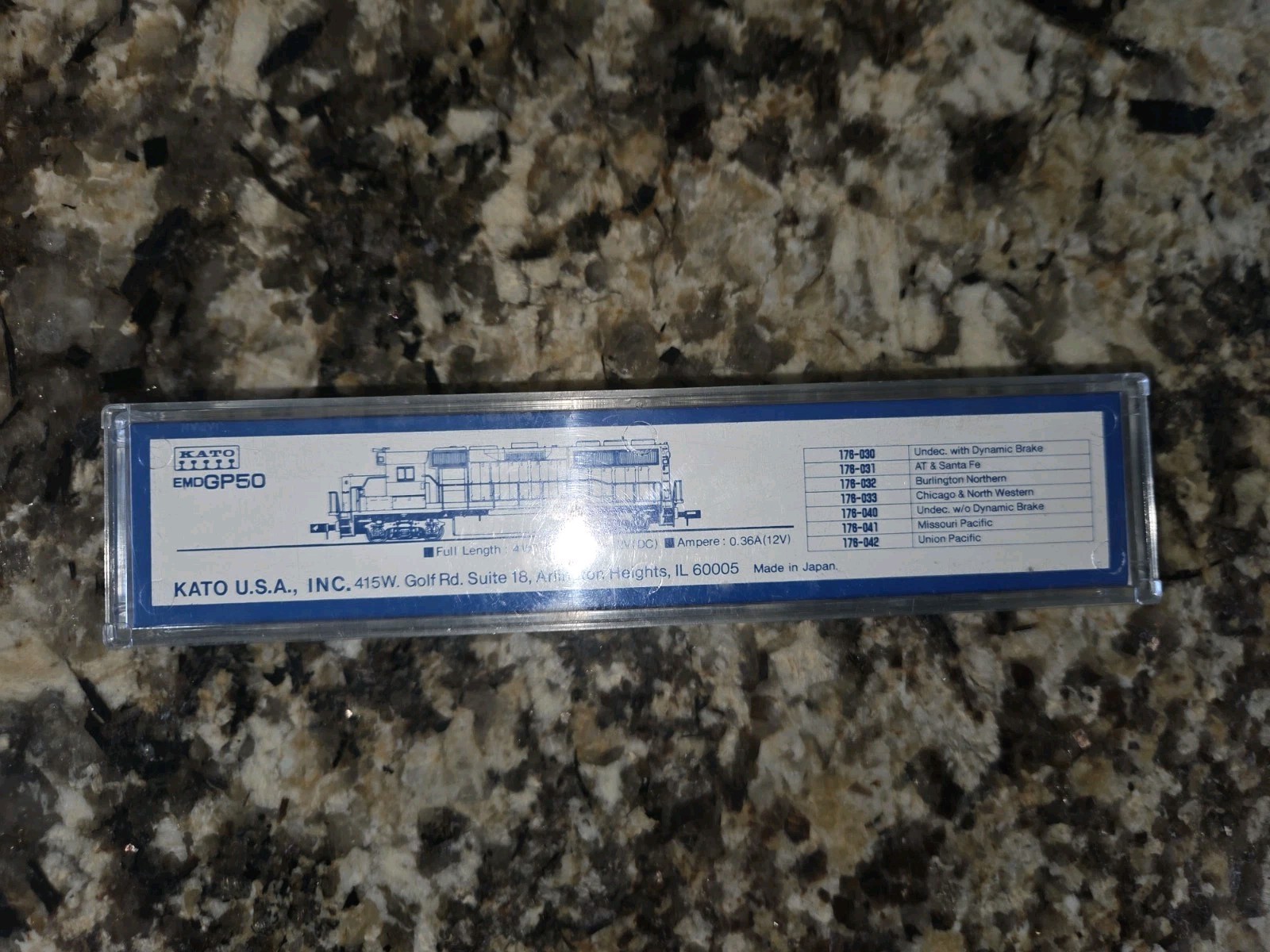KATO N SCALE LOCOMOTIVE #176-033,DIESEL,EMD GP50, CHICAGO & NORTH WESTERN #5050