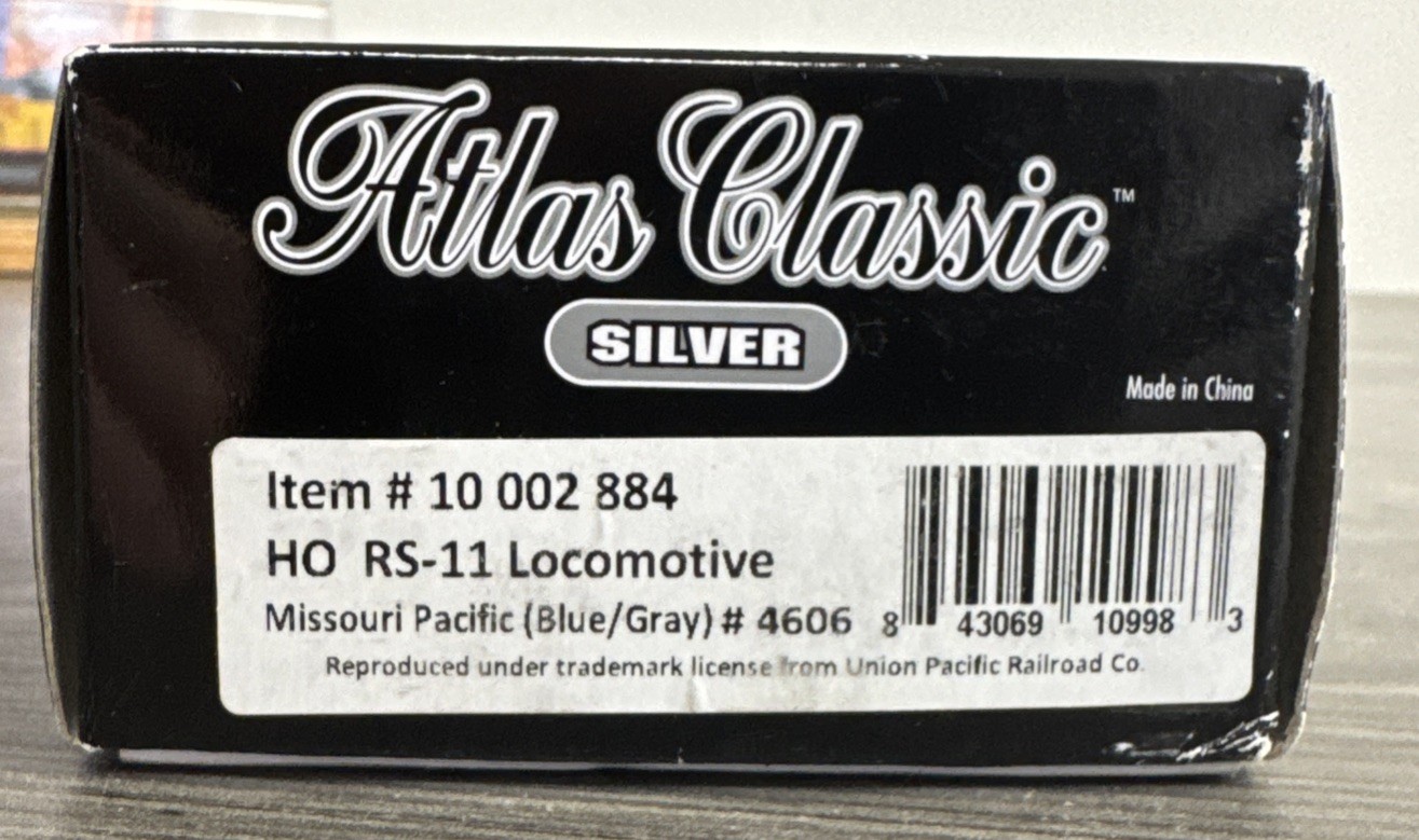 Atlas Classic Silver HO #10002884 RS-11 Locomotive Missouri Pacific #4606 – NIB!