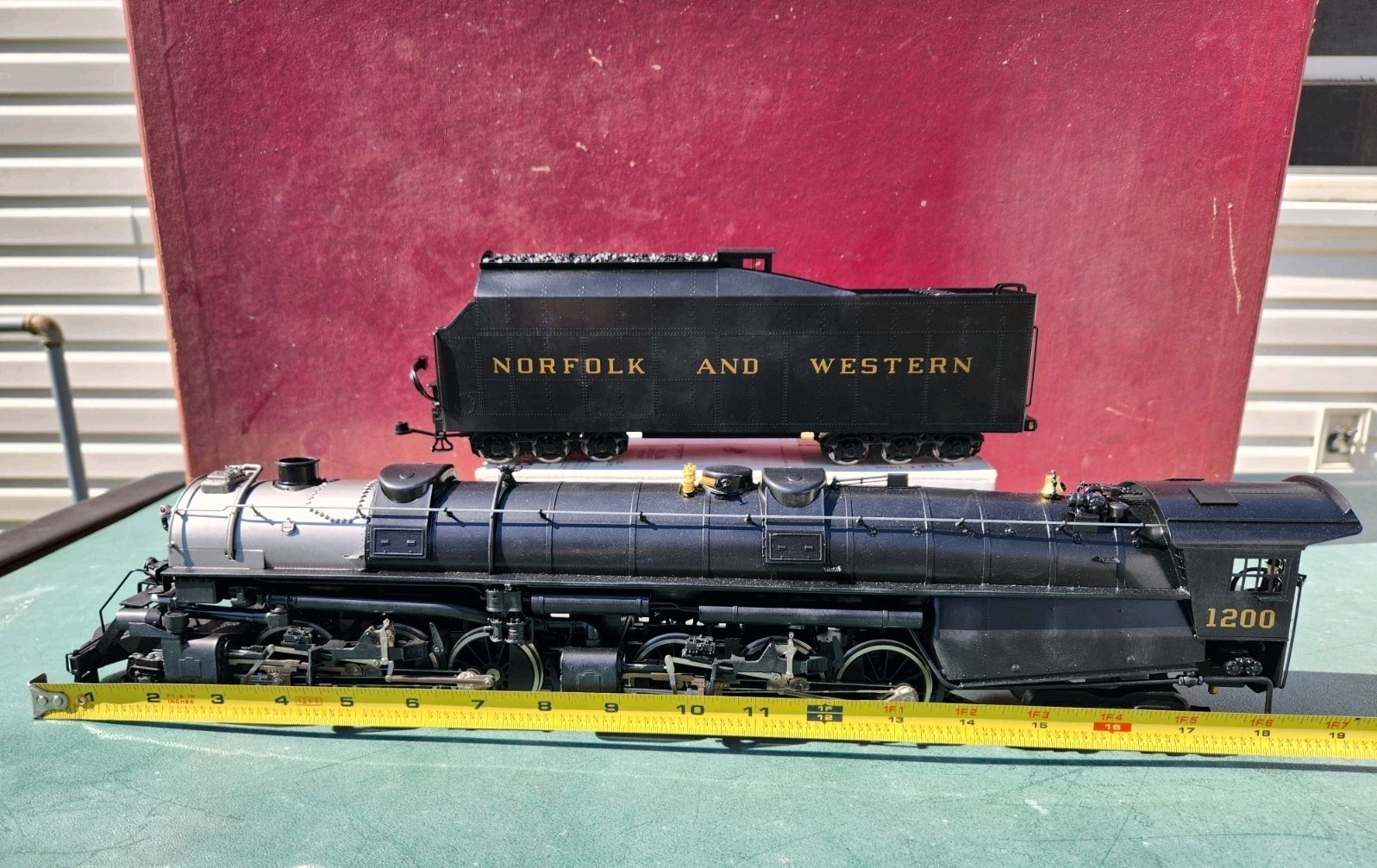 Vintage O-Gauge Brass 1200 Norfolk And Western Steam Locomotive & Tender RARE!!
