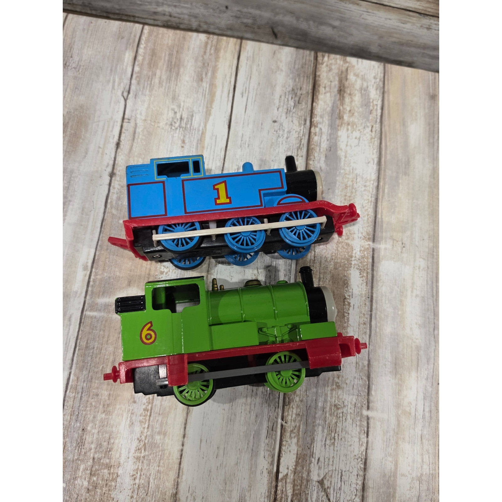 Vintage Thomas & Percy ERTL Toy Trains Blue Green 1990s Set READ