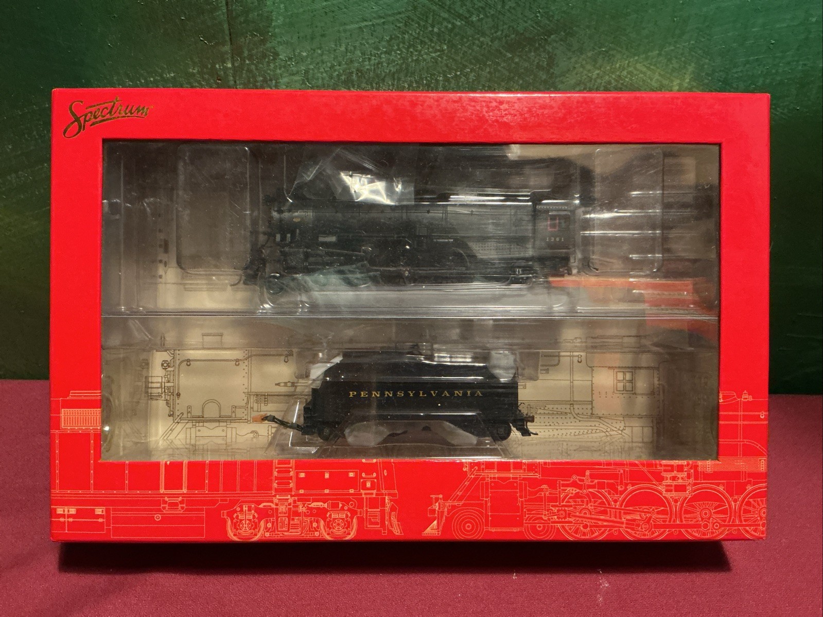 HO Spectrum 84102 Bachmann Pennsylvania K4 4-6-2 Steam Loco 1361 1 D