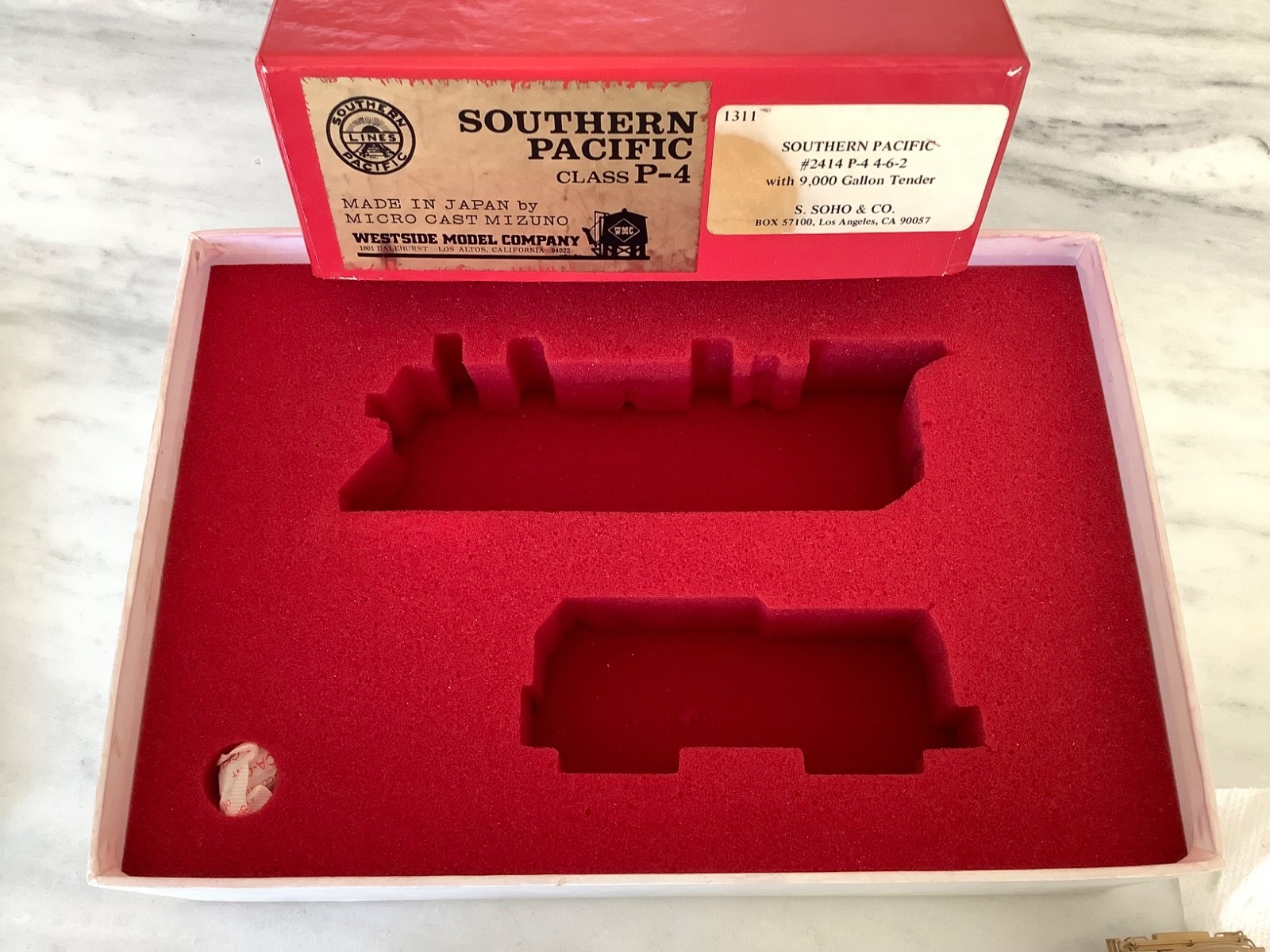 Westside Model Co. HO Brass 4-6-2 Class P-4 Southern Pacific, S. SOHO & Co. Rare