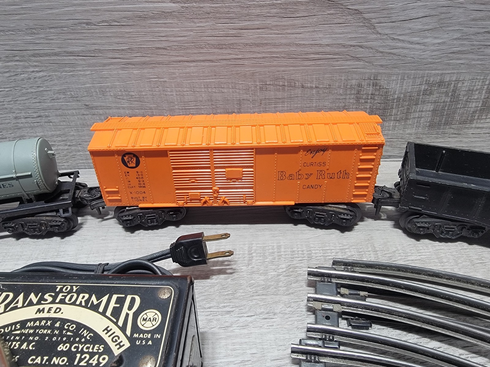 Vtg 1950s Lionel 1110 Scout Steam Locomotive, Tender Train Track W Extras WORKS