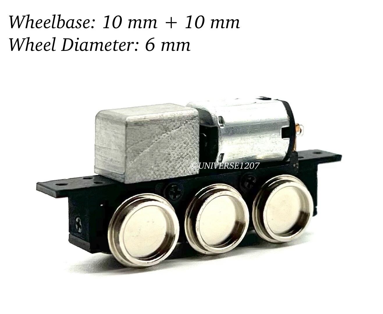 N/HOn30/HOe/009 Gauge 3-Axle Locomotives Power Drive Chassis 20mm/6mm H0e Engine
