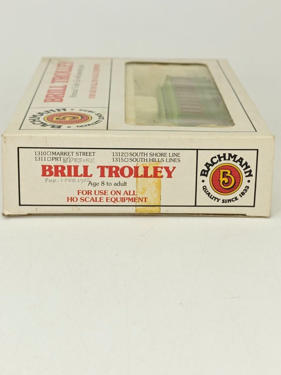 Bachmann Brill Trolley 453 Desire St HO Scale No Box Tested Light Works