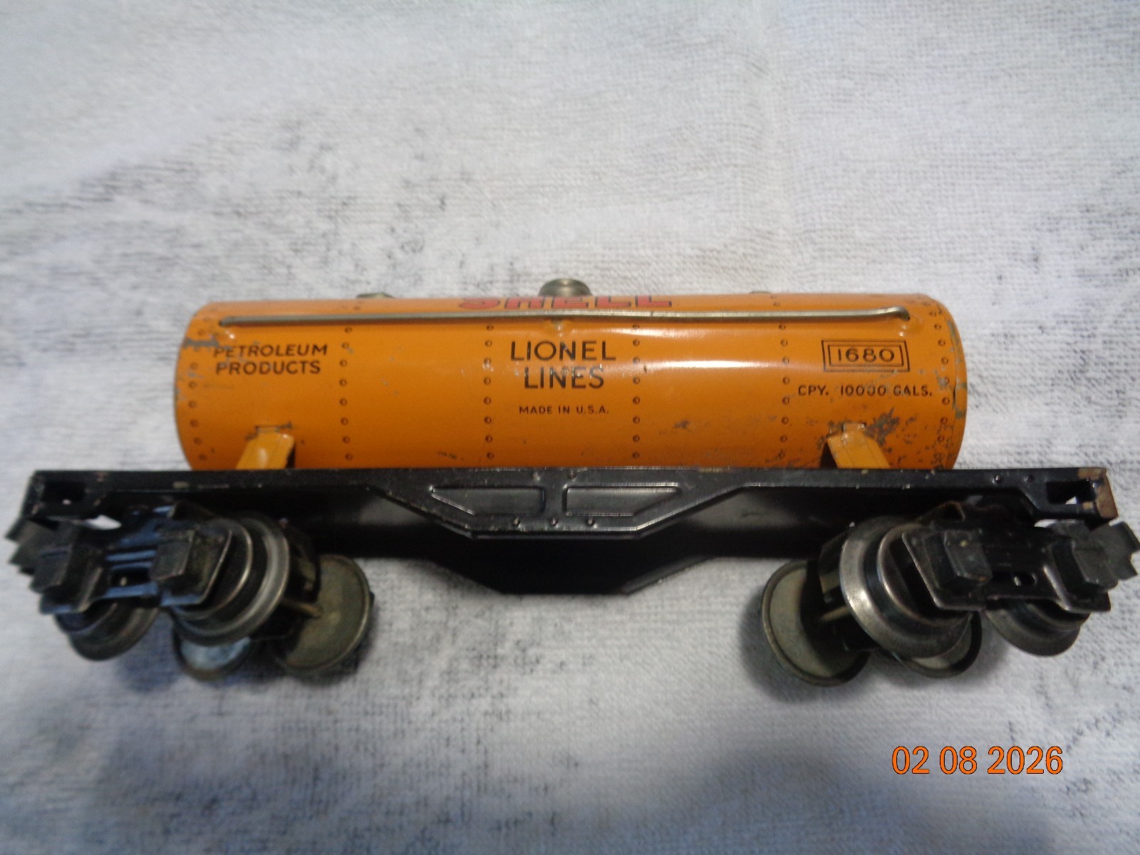 Lionel Vintage Pre War (1937-41) # 1668 Black Steam Loco, #1689T Tender & 3 Cars