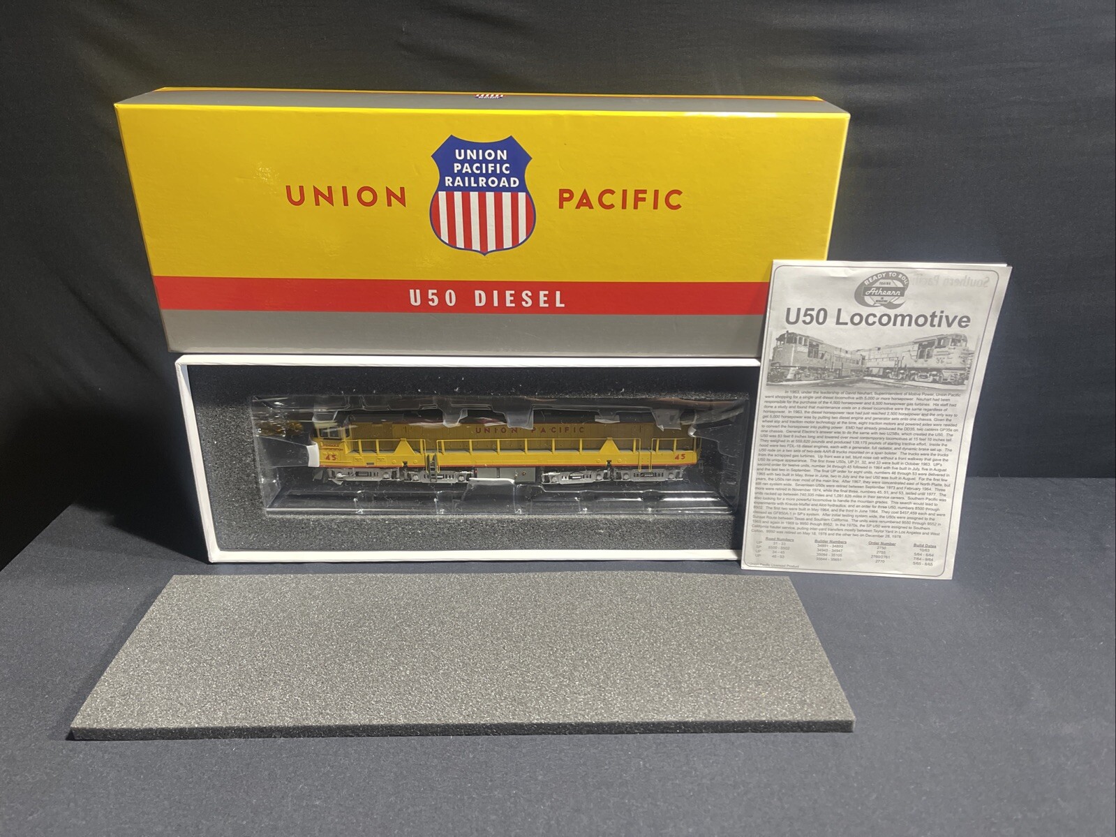 HO Scale Athearn 88675 UP Union Pacific U50 Diesel Locomotive #45