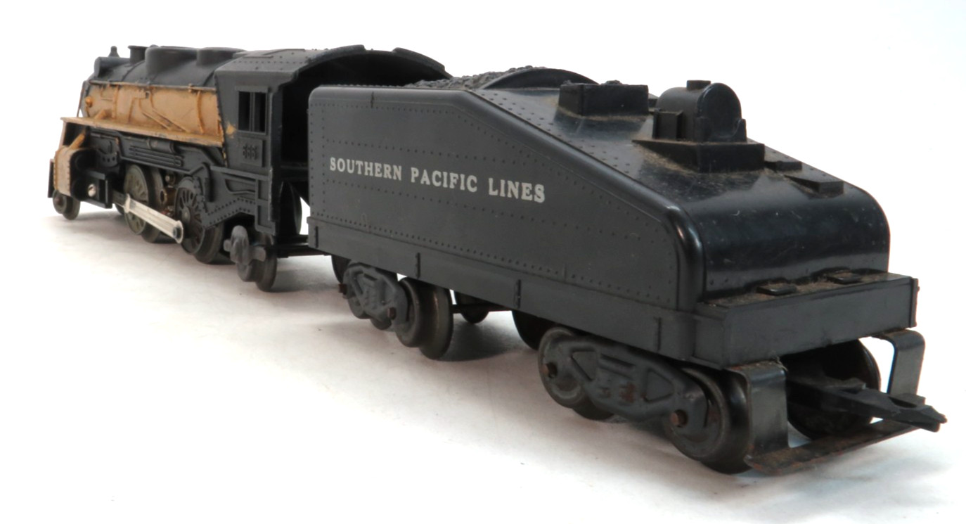 Marx No. 666 Custom Painted 2-4-2 Steam Locomotive & S.P. Tender, O Gauge