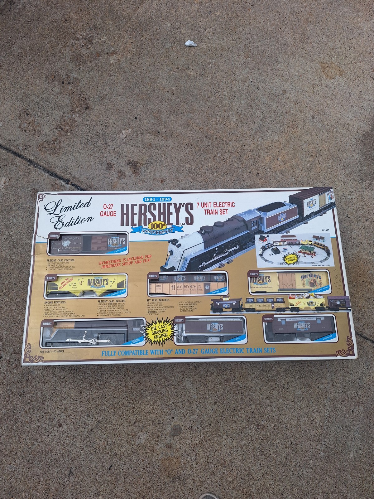 Hershey’s 100th Anniversary Limited Edition 7 Unit Train Set 027 Gauge/ Sealed