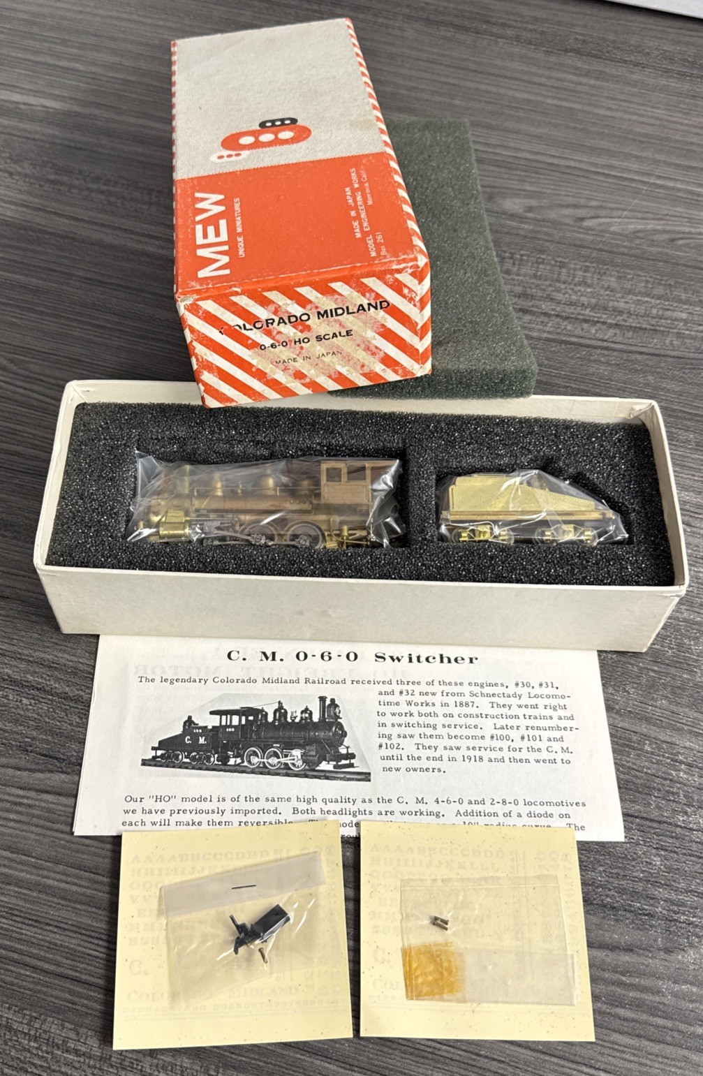 Model Engineering Works HO Brass Switcher Colorado Midland 0-6-0 Unpainted/LNIB!