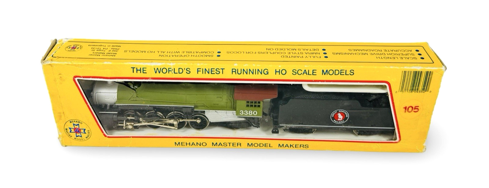 Mehano HO 1/87 Great Northern (#3380) Mikado 2-8-2 Steam Locomotive