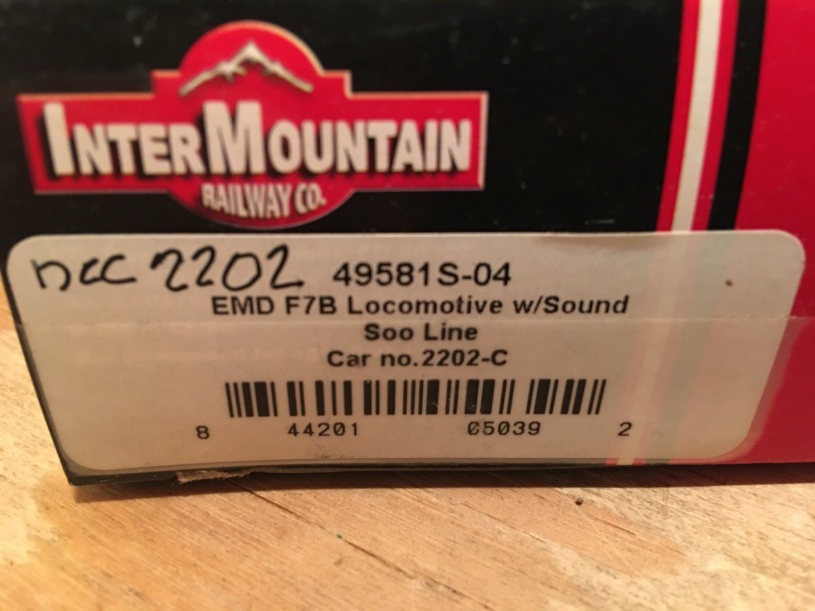 HO Intermountain 49581S-04 Soo Line EMD F7B Diesel Locomotive #2202-C DCC SOUND