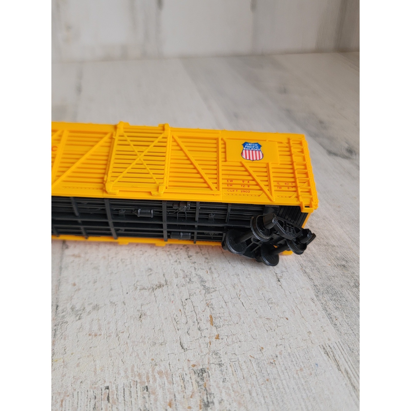 Union Pacific 47736 yellow train cart collectible home decor figure